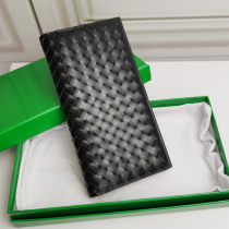 Wallet male leather 2022 new tide knitting card bag one ultra thin man wallet female leather clamps