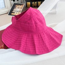 Wide-brimmed wide edge to cover the sun Oversized edge cap foldable middle-aged girls spring and autumn mother tide