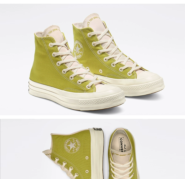 Converse Converse Avocado Green Match 1970s Green High Giày nam Giày nữ Giày vải 165421c - Plimsolls