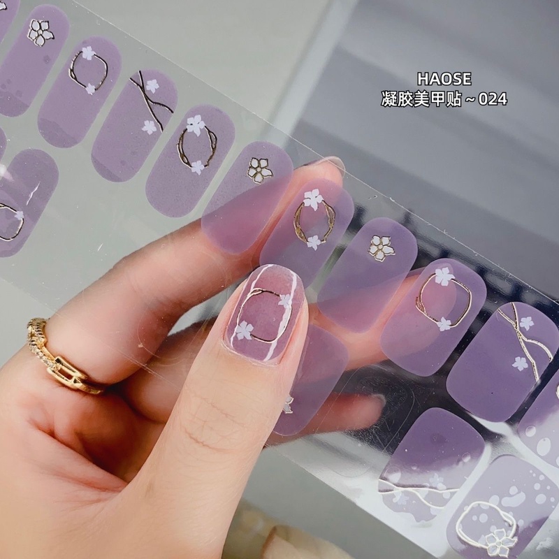 3D Gel Phototherapy Nail Stickers, No-Bake, Long-Lasting Nail Polish Film Decals, Waterproof, Fully Cured Nail Stickers, Fully Finished Product
