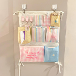 Fabric Storage Hanging Bag Dormitory Goodies Bedside Bedside Wall Storage Bag Hanging Door Back Wall Hanging Storage Bag