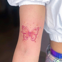 Color butterfly tattoo sticker waterproof female long lasting small fresh small pattern cute ins wind