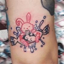 Cartoon bunny toffee ins Wind tattoo sticker color waterproof durable crayon female ARM big picture sticker