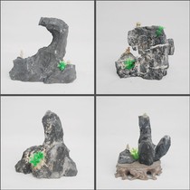 Rock Mountain unique ornaments garden gardening Fish Tank Town House evil wind water Rockery stone small bonsai decorations