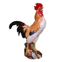 Height 46cm Chinese zodiac ceramic rooster rooster boutique decoration Chinese style home living room handicraft gift decoration