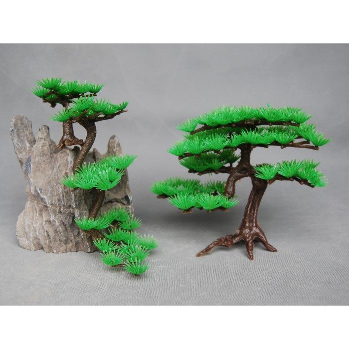 Simulation piled pine bonsai accessories rockery ornaments welcome pine fish tank water absorption stone plastic fake flower interior decoration