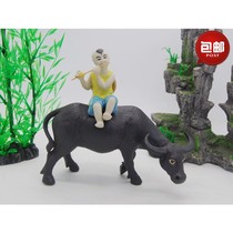 Shepherd boy riding bulls bragging ceramic landscaping ornaments lucky wind Buffalo meaning crafts decoration gifts