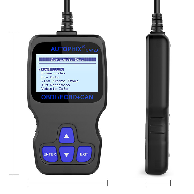 Om123 Car Fault Light Diagnosis Detection Decoder Universal Obd2 Computer Engine Fault Code Scavenger