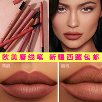 European and American makeup thick lips matt lip line pen velvet mist surface lipstick lipstick with no decolourites waterproof nude color persistent lip pen