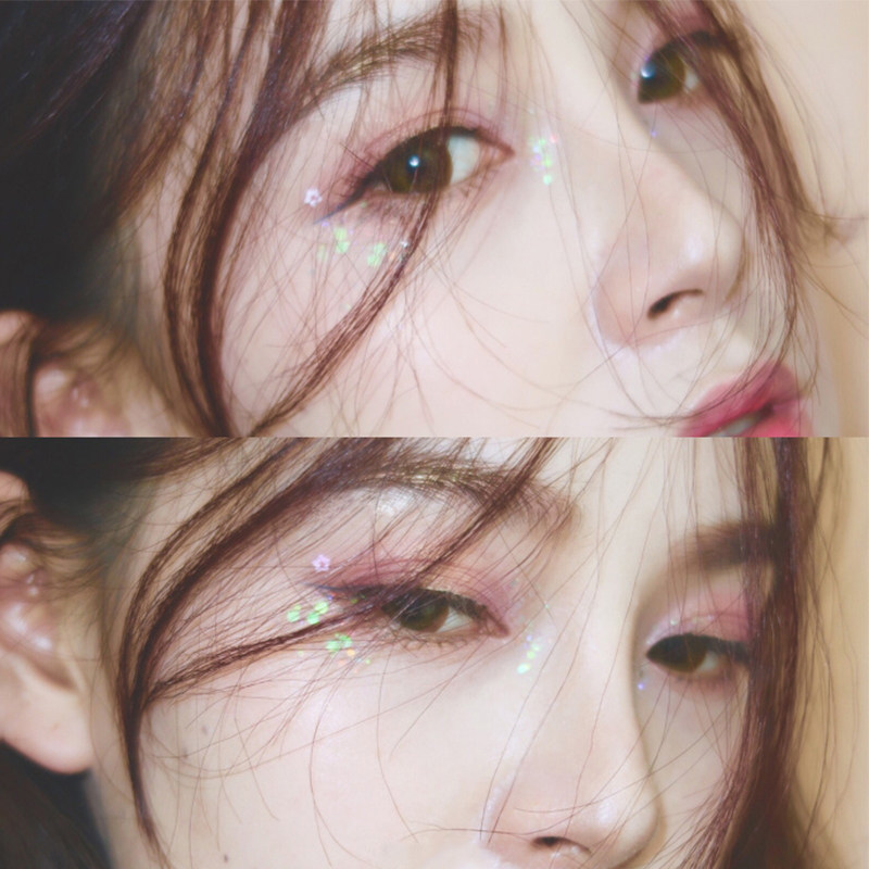 Day Department Soft Sister Lolita bright sheet Makeup Mesh Red Eye Makeup Patches Little Fairy Loving Stars Diamond Girl Makeup Pony