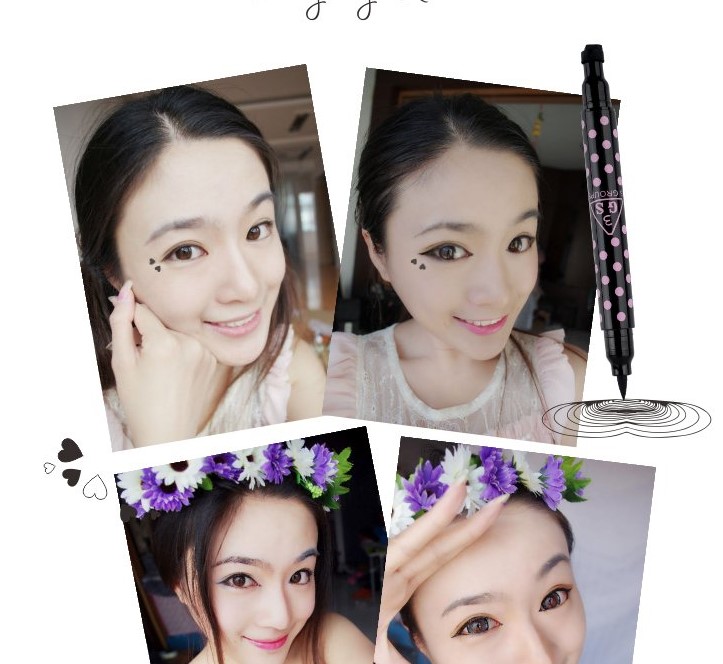 Lolita trang điểm sao năm cánh sao hình trái tim con dấu bút kẻ mắt dễ thương cô gái ảnh góc trang trí sinh viên kẻ mắt nước merzy