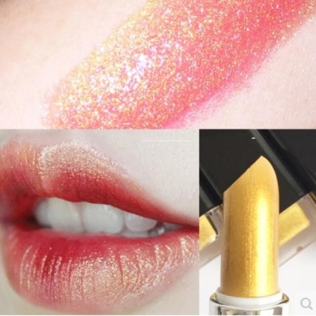 金 流 金 琉 Gold Lip Balm Son môi Đối tác Mermaid Ji Lipstick Stack Lasting Moisturising - Son môi son màu đỏ cherry