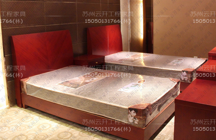 Hard on radian express hotel furniture bed modern hotel single shoulder standard room apartment bed desk commercial hotel bed