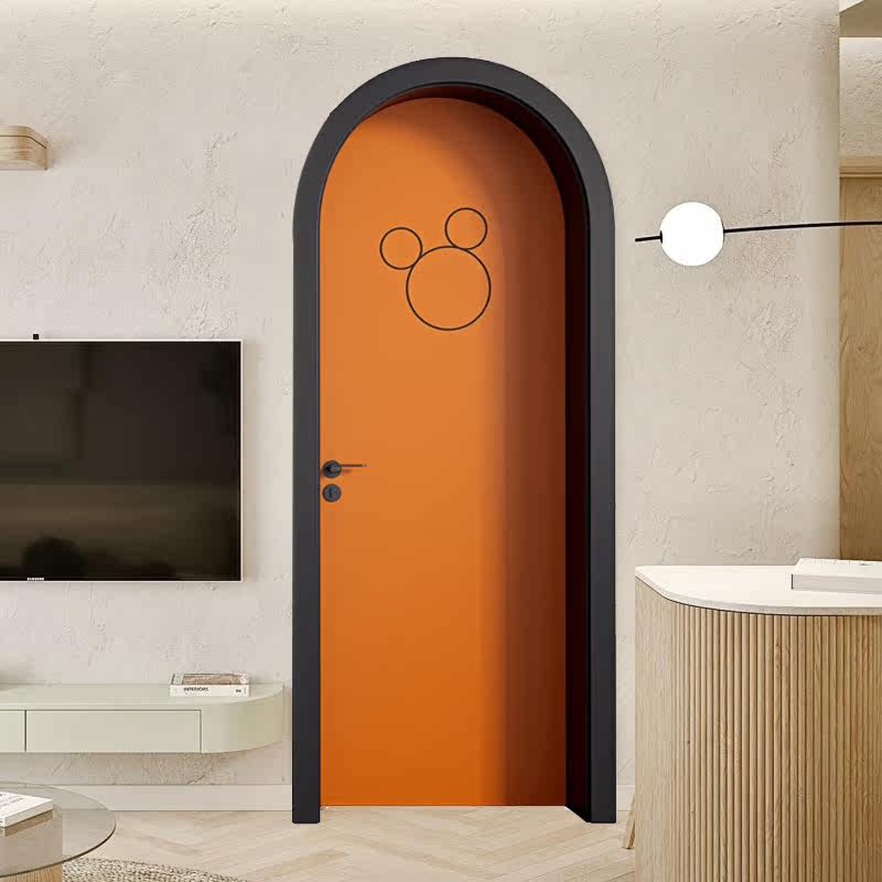 Indoor wooden door arched door arched door school kindergarten wooden door room door mall to open door custom solid wood composite door