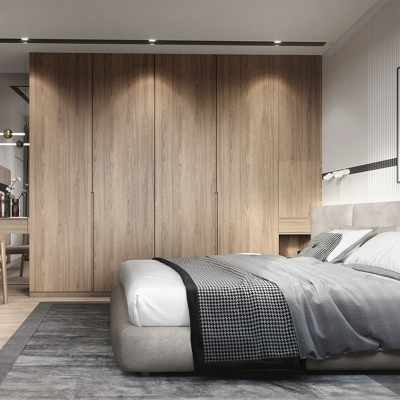 Modern simple whole room whole room closet custom enter cloakroom room light luxury wood furniture cabinet custom