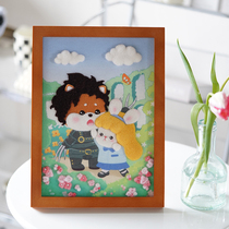 Wool Felt Poke Fun Embroidery Diy Material Bag Send Boyfriend Simple Hand Making Home Lovers Original Patterns