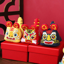 2022 Tiger Year New Year Decorations Pendant hanging decoration Lion Son Zodiac Zodiac Plush Pendant Accessories for Spring Festival Arranged Supplies
