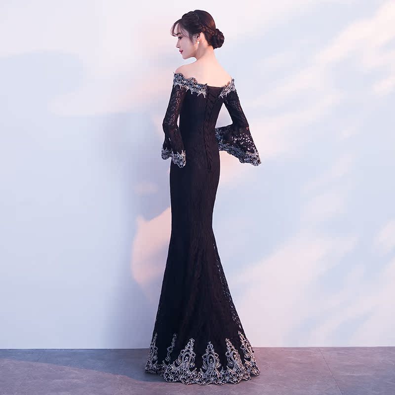 Robe de soirée      manchon de cloche - Ref 3213256 Image 5