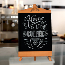 Solid wood shop with small blackboard bracket menu card message creative restaurant vertical desktop Billboard stall