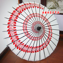  Oil paper umbrella craft umbrella Restaurant cuisine Sushi Hotel tatami decoration decoration white background red rattan flowers