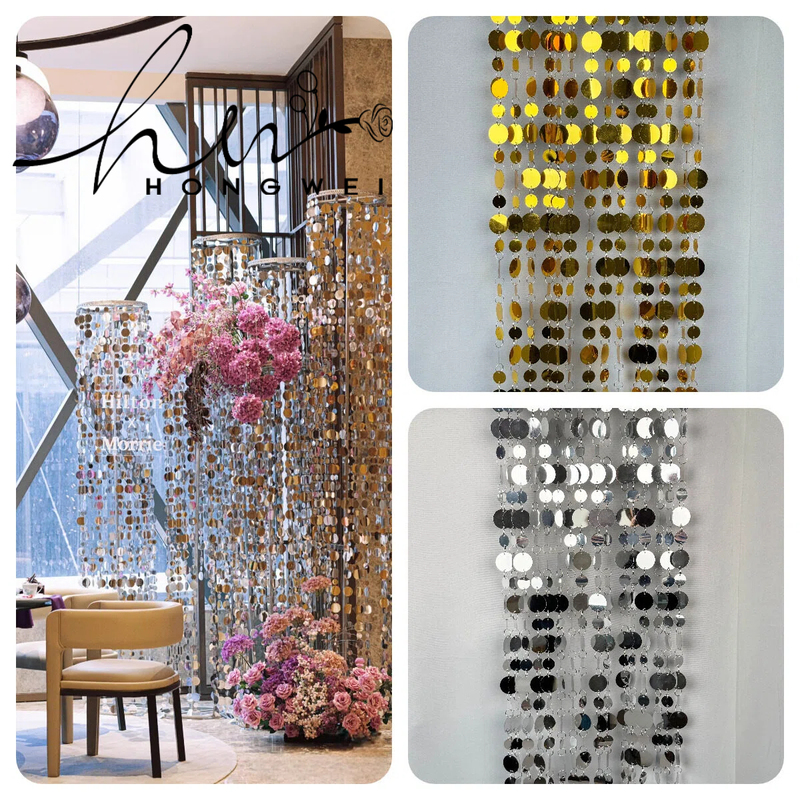 Silver and Gold Wedding Sequin Curtain, Wedding Props, Mirror Sequin String Curtain, Wedding Bead Curtain, Background Ceiling Decoration Silver and Gold Wedding Sequin Curtain, Wedding Props, Mirror Sequin String Curtain, Wedding Bead Curtain, Background Ceiling Decoration