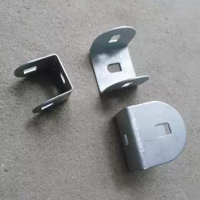 Zinc steel guardrail U-shaped card wrought iron guardrail connection clip Steel pipe square pipe square pipe tight fixture Two packs