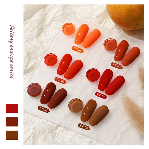 Оранжевый лак для ногтей для маникюра, новая коллекция, долговременный эффект