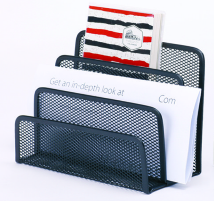 Office stationery Creative desktop cash register counter Financial notes receipt shelf Finishing rack Envelope clip metal