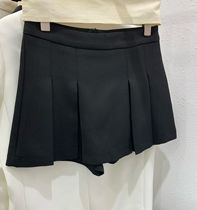 2022 Spring Dress New Pint Black High Waist Short Skirt 100 Plexant Dress Pants Women Academy Hot Girl Dress Slim Fit Pants Slim Fit Shorts