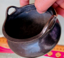 Antique bronze collection Pure copper incense burner Daqing Furnace Old incense burner Buddha Hall incense supplies