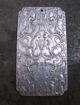 Antique antique boutique★Waist card All the way Ronghua double monkey hanging print Tibetan silver waist card ★Foot silver