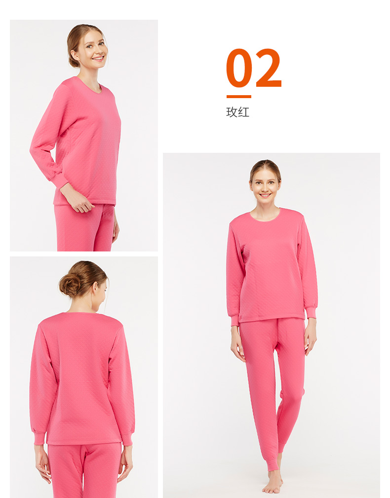 Topnew Tongniu mùa thu và mùa đông dày ba lớp cotton ấm cổ tròn bộ đồ lót nhiệt VN041 đồ bộ nữ mặc nhà