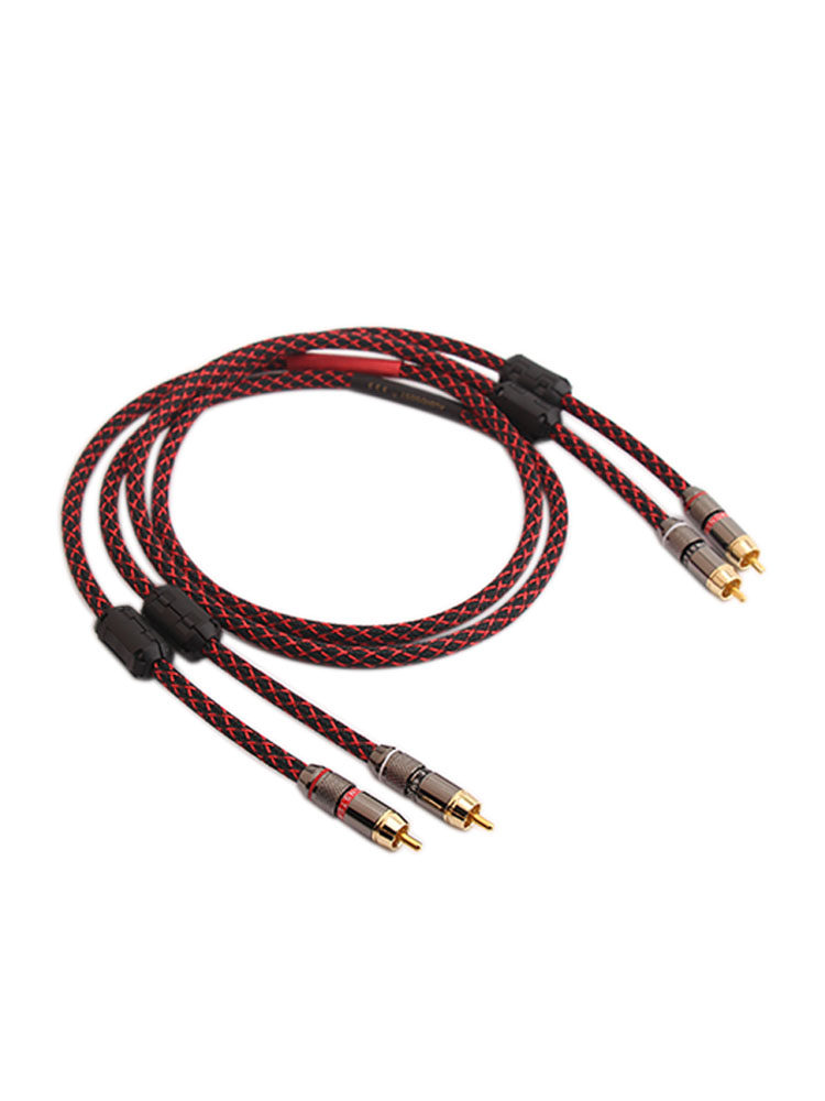 High-Quality Pure Copper Rca Dual Lotus Head Audio Cable, Oxygen-Free Copper Two-To-Two Audio Connection Cable, Dedicated Signal Cable Av