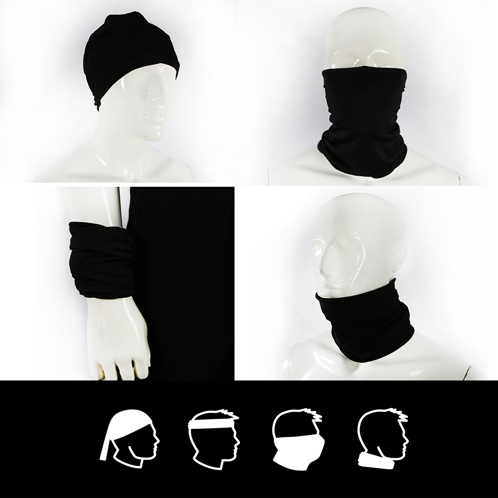 Pure black multi-function riding alan walker leader with the same simple magic icy mask mask head scarf