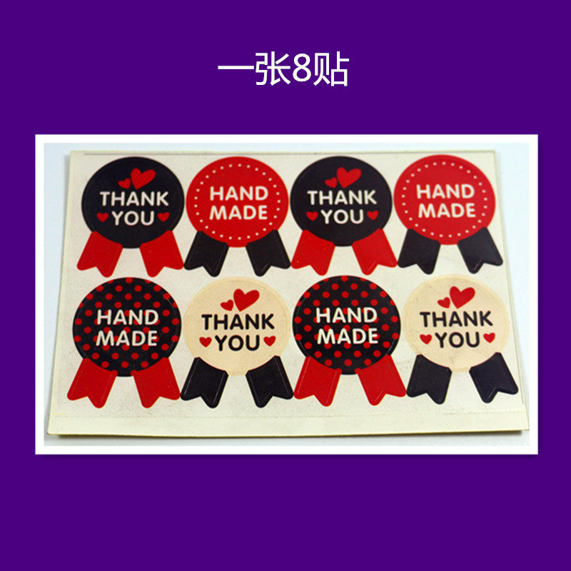 Baking packaging (collar with thank-you youhandmade) closure cloth applier with an 8 pieces