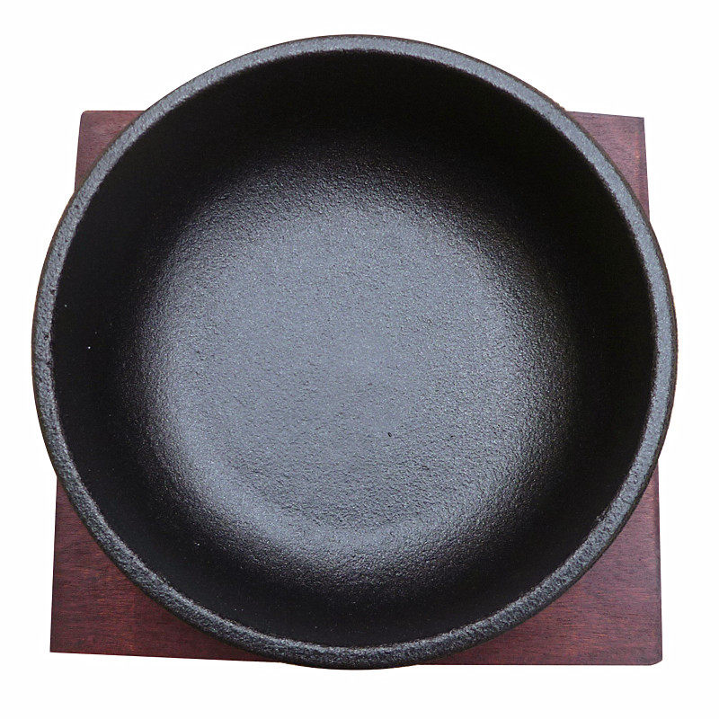 [USD 12.73] Korean stone pot bibimbap Cast Iron Bowl teppanyaki Cast