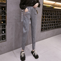 Leggings womens autumn 2021 new popular plus velvet thickening outer wear thin high waist shark pants tight