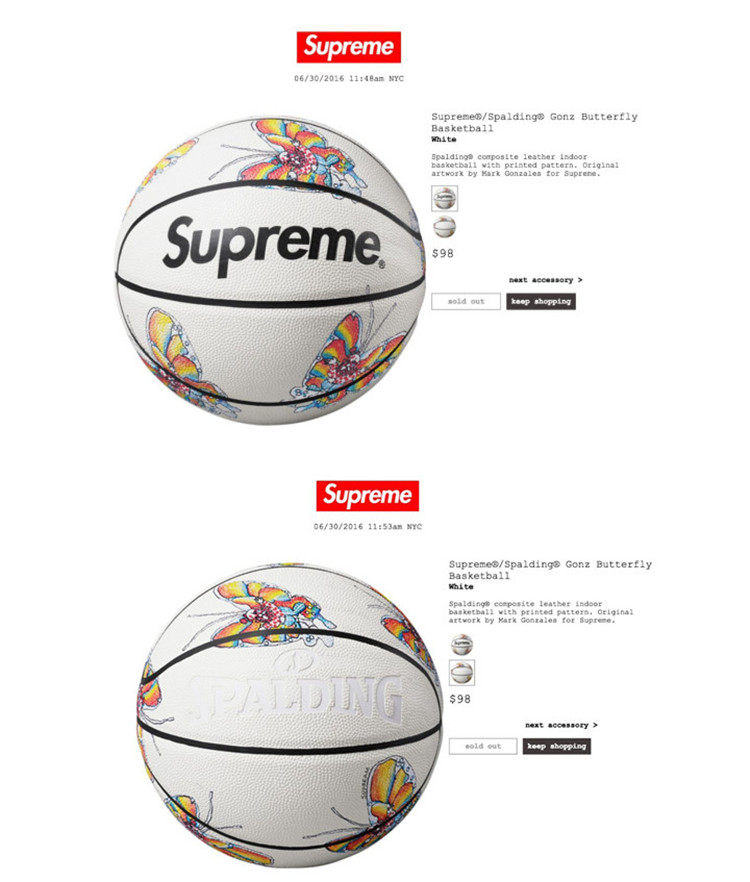supreme spalding basketball