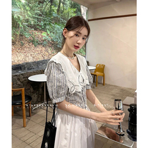 Tempéré Gentle Dolls Collar Flowers Shirt Woman Design Sensation Small Crowd 2024 New Summer Bubble Sleeves Blouse Women