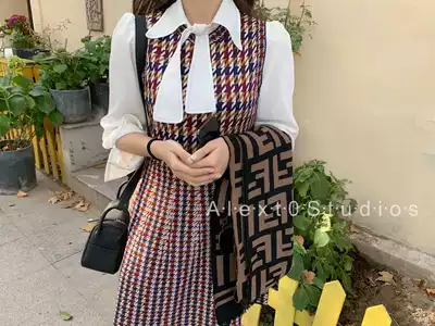 Spot the richest man made long and wanted to spend a thousand bird grid knitted autumn and winter skirt with you base skirt dress