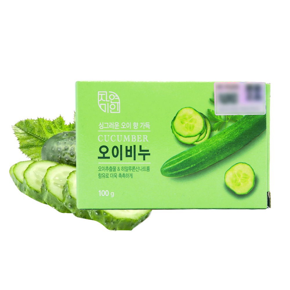 South Korea Wuchong Flower Cucumber Soap Clear to oil Shrink Pores finish Face Soap Female bath Bath Full Body Universal