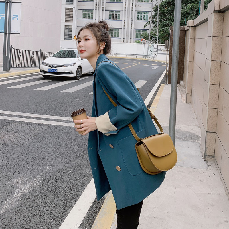 2021 spring new suit jacket female temperament high-end casual fashion Korean version of the Western style British style ins tide