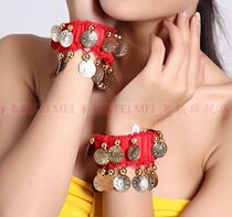 Belly dance bracelet Indian dance dance performance wristlet children practice chiffon hanging coin handwear children hand strap