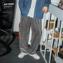 XXTOO Casual Pants Men 2022 Fall New Day Ensemble 100 Hitch Base Country Tide Easy Straight Barrel Black Long Pants