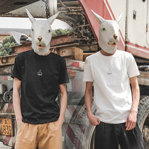 LMTNZDT T-shirt mens short-sleeved 2021 summer new printing round neck student pure cotton boys tide brand half sleeve