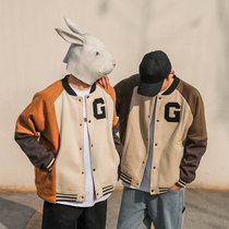 LMTNZD Jacket Man 2022 Spring Autumn New Retro Collision Color Splicing Teen Handsome Baseball Suit Jacket Tide