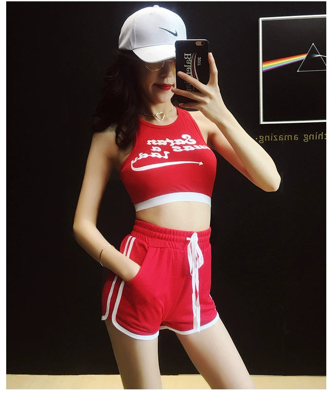 2018 hiphop mới retro cao eo mỏng màu trắng thể thao bên chạy quần short nhà nóng quần quần ngủ nữ mùa hè