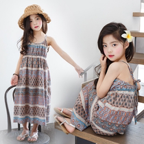 Girls Beach Skirt Bohemian dress Summer long super fairy childrens seaside holiday skirt girl sundress