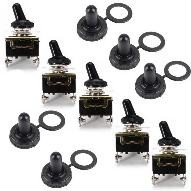 5set steamboat button switch E-TEN1021 two feet two gears plus waterproof cap shake head rocker arm toggle rocker to open