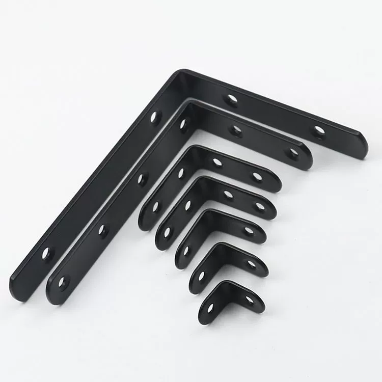 Thép không gỉ góc đen mã góc 90 độ khung sắt cố định mảnh laminate khung kết nối phần cứng phụ kiện nội thất